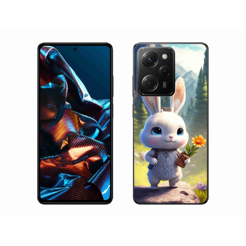 Gél borítás mmCase a Xiaomi Poco X5 Pro 5G számára - aranyos nyuszi