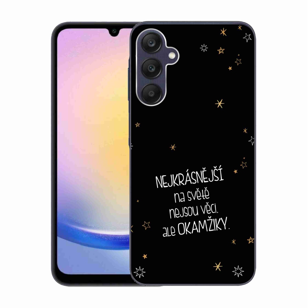 Gél borítás mmCase Samsung Galaxy A25 5G - idézet 4 fekete háttér