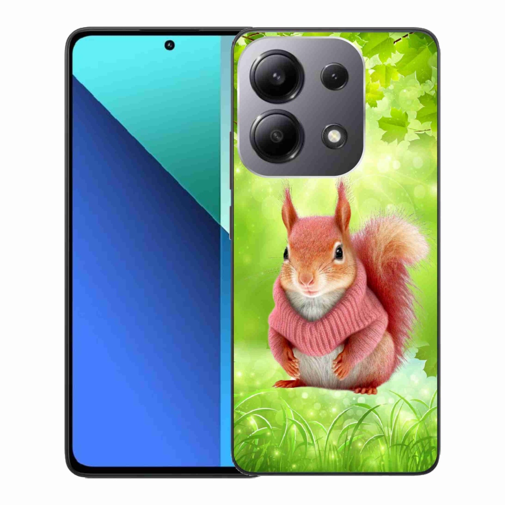 Gél borítás mmCase a Xiaomi Redmi Note 13-hoz - mókus pulóverben