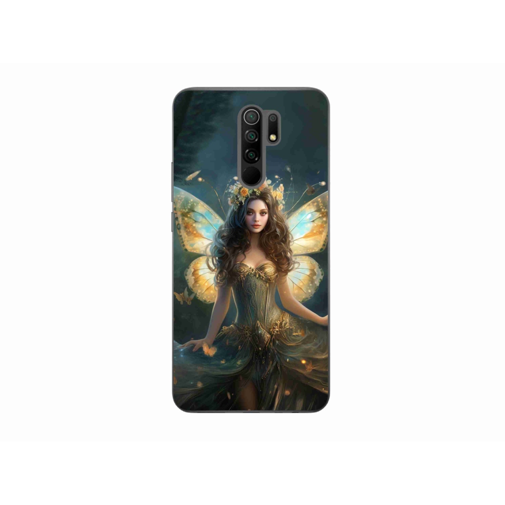 Gél borítás mmCase a Xiaomi Redmi 9-hez - pillangó nő