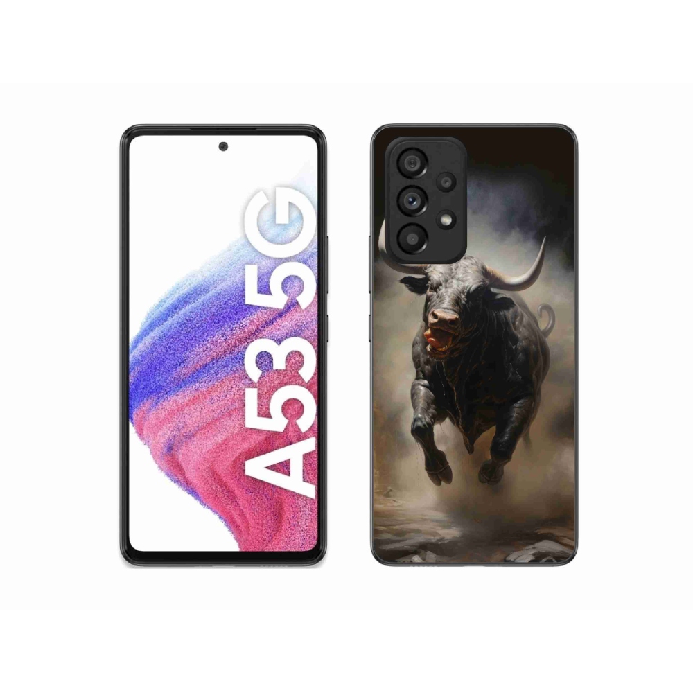 Zselés borítás mmCase Samsung Galaxy A53 5G - dühös bika számára