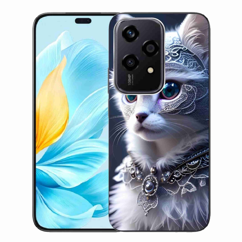 Zselés borítás mmCase a Honor 200 Lite 5G készülékhez - fehér macska