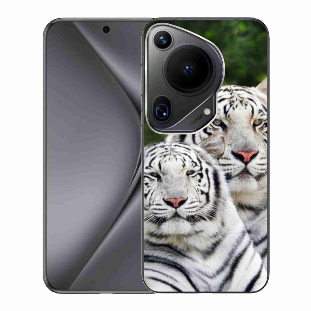 Gél tok mmCase a Huawei Pura 70 Ultra számára - fehér tigrisek