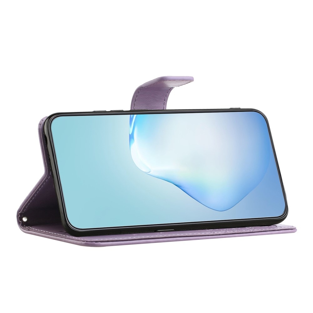 Fa könyv tok Samsung Galaxy S23 FE készülékhez - világos lila