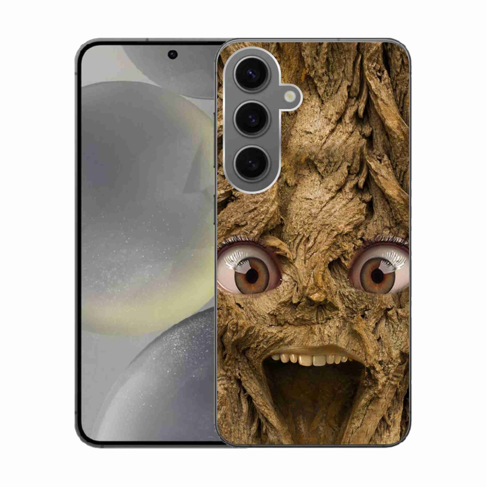 Gél borítás mmCase Samsung Galaxy S24 készülékhez - vidám fa szemekkel
