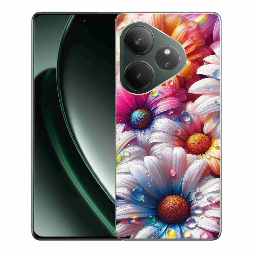 Zselés borítás mmCase a Realme GT 6 5G/GT 6T 5G készülékhez - színes margaréták