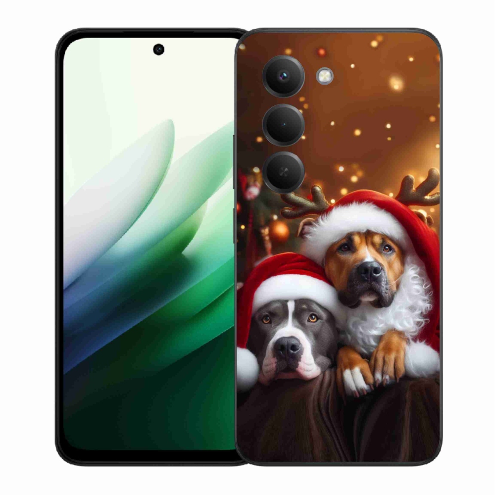 Gél borító mmCase a Xiaomi Redmi 15 5G-hez - Karácsonyi kutyák