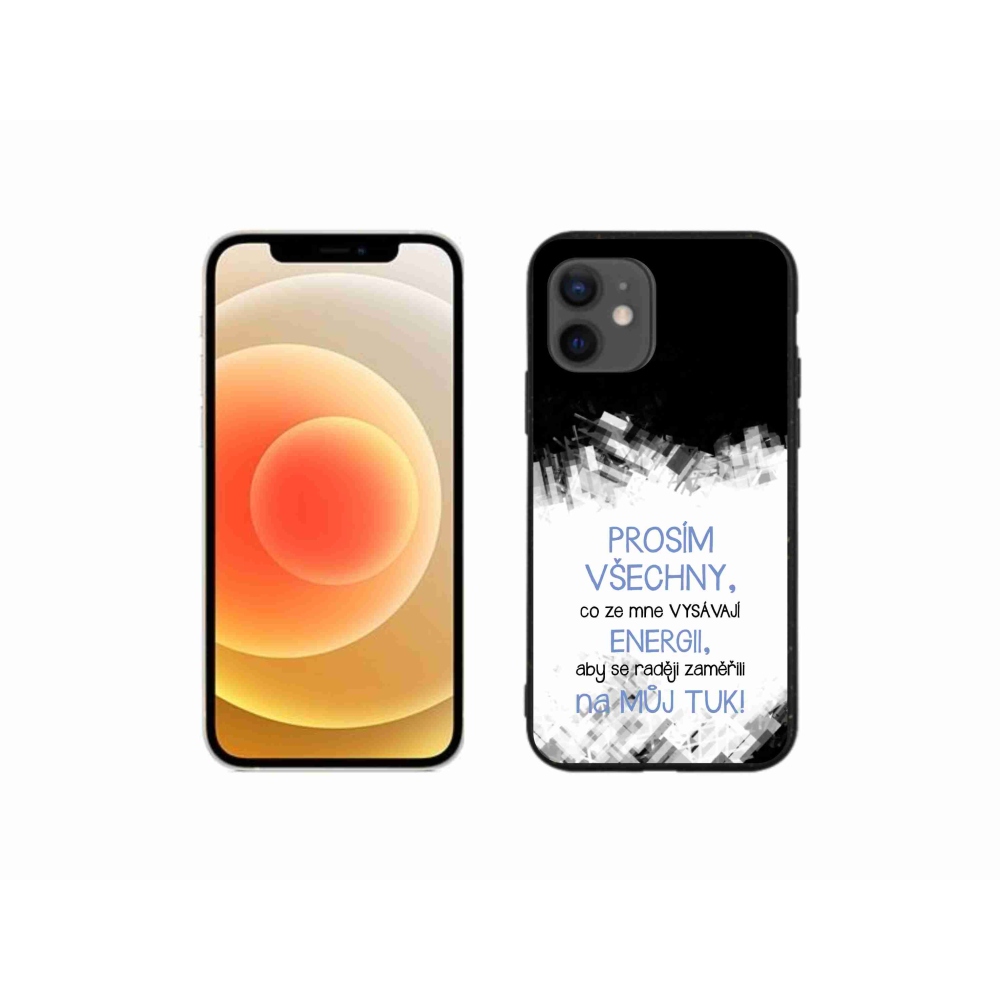 Gél borítás mmCase iPhone 12 mini készülékhez - vicces szöveg 1 kék