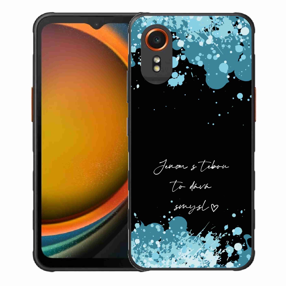 Gél borító mmCase Samsung Galaxy Xcover 7 - szerelmes szöveg fekete háttérrel