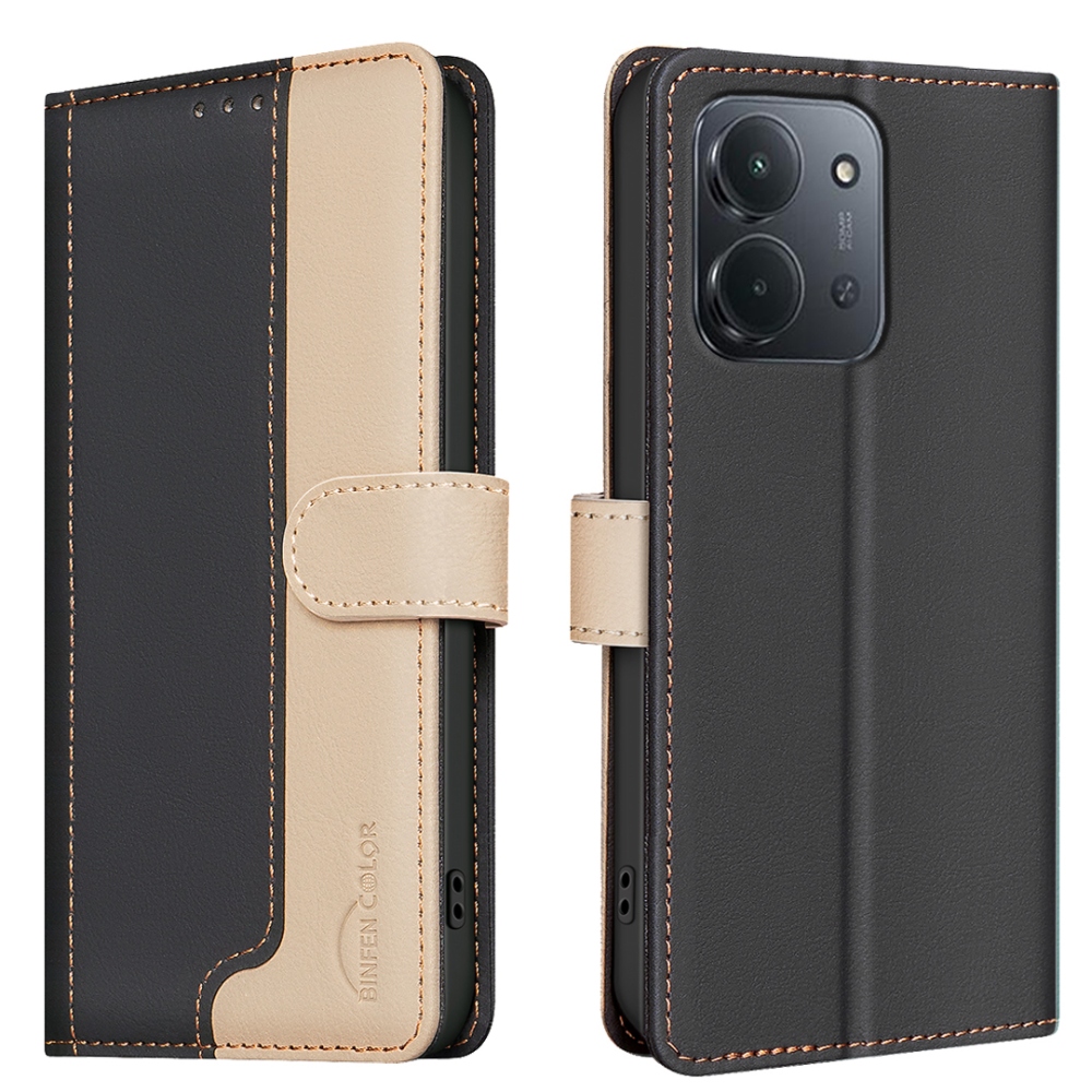 BNF DUO könyvtáska Xiaomi Redmi 15C 4G/5G (173mm) - fekete