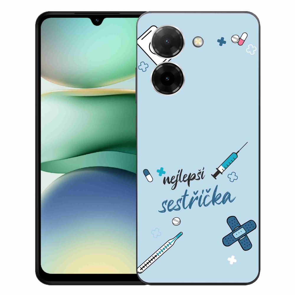 Gél borító mmCase a Xiaomi Redmi A5 (171.7x77.8x8.3mm) - legjobb kishúg kék háttérrel