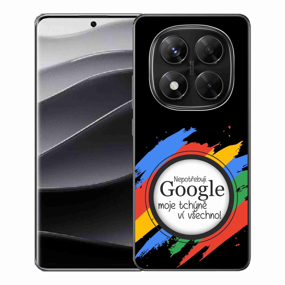 Gél borítás mmCase a Xiaomi Redmi Note 14 Pro 5G/Poco X7 5G - anyós mindent tud fekete háttérrel