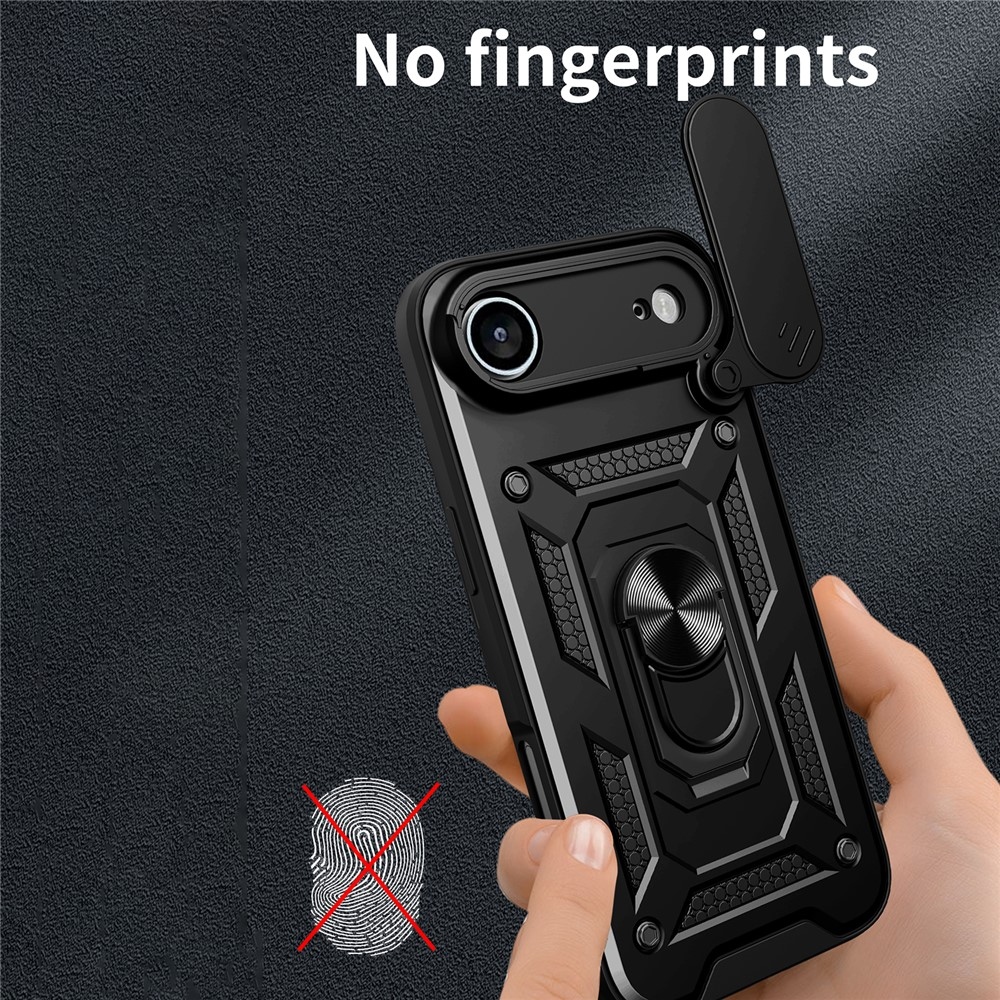 Ring tartós borító iPhone 17 Air készülékhez - Fekete