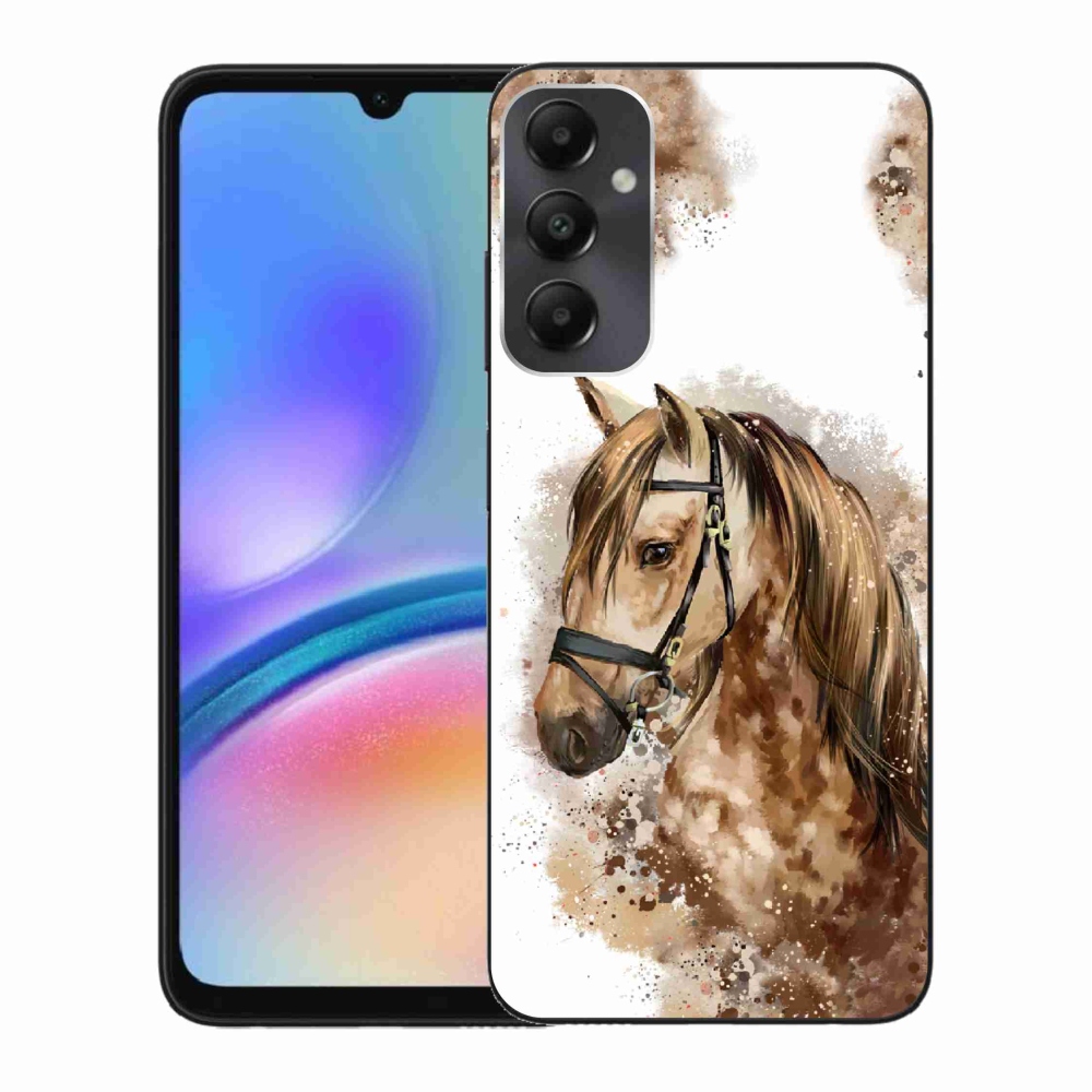 Gél borítás mmCase Samsung Galaxy A05s készülékhez - barna rajzfilm ló