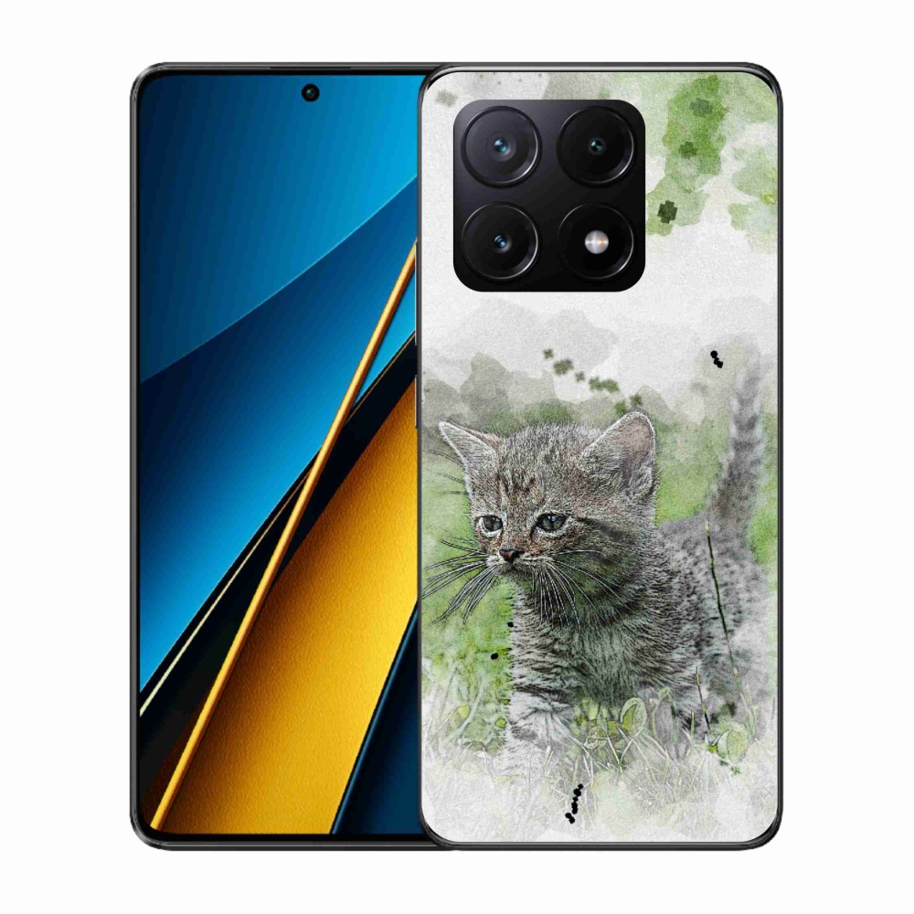 Gél borítás mmCase a Xiaomi Poco X6 Pro 5G számára - aranyos cica 1