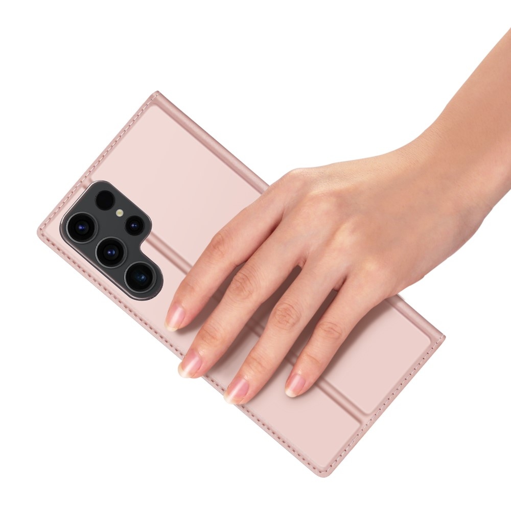 DUX könyvtáska Samsung Galaxy S24 Ultra készülékhez - rózsaarany