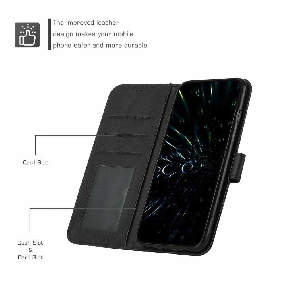 Line könyvtáska a Realme C75 készülékhez - fekete