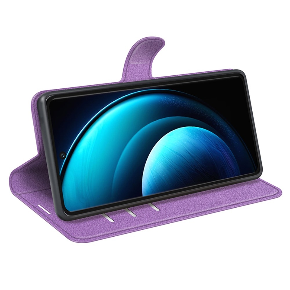 Litchi könyv tok a Vivo X100 Pro 5G-hez - lila