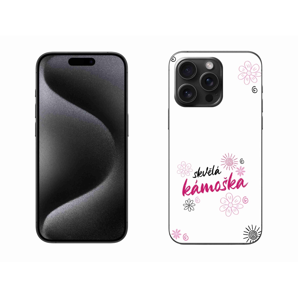 Gél borítás mmCase iPhone 15 Pro Max készülékhez - nagyszerű haver fehér háttérrel