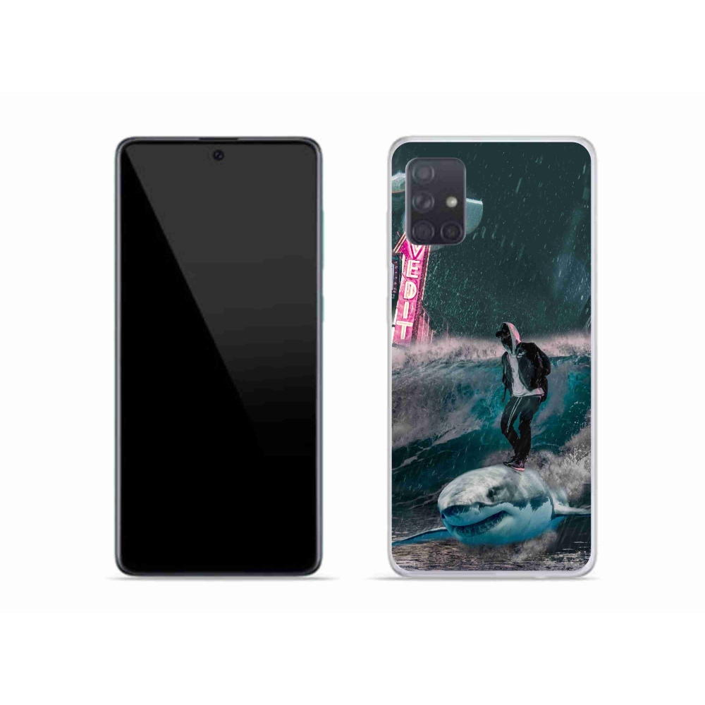 Zselés borítás mmCase Samsung Galaxy A51 - cápa