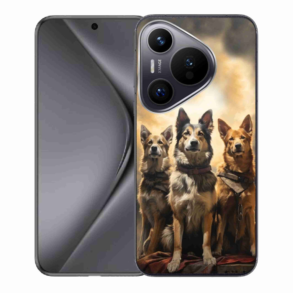 Gél borító mmCase a Huawei Pura 70-hez - három kutya