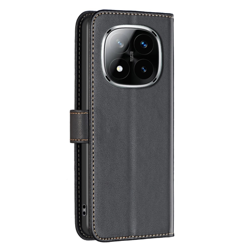 BNF könyvtáska Xiaomi Redmi Note 14 Pro 5G/Poco X7 5G/Note 14 Pro+ 5G - fekete