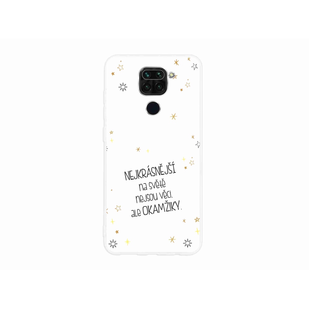 Gél borítás mmCase a Xiaomi Redmi Note 9-hez - idézem 4 fehér háttér