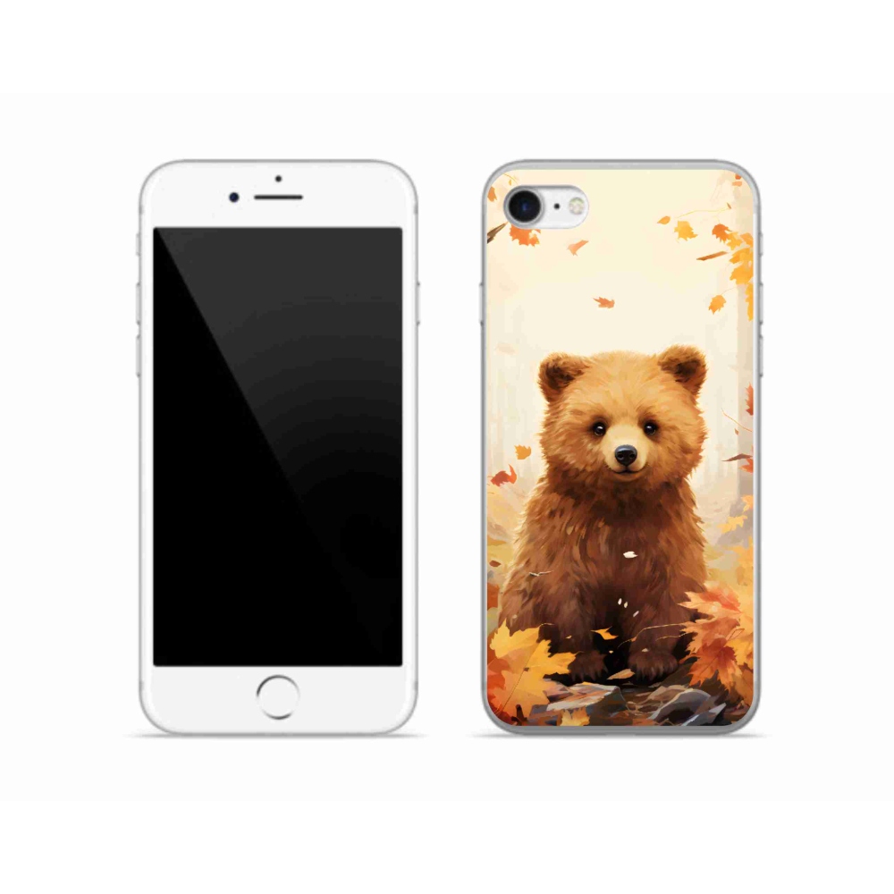 Zselés borítás mmCase iPhone SE (2022) - medve az erdőben
