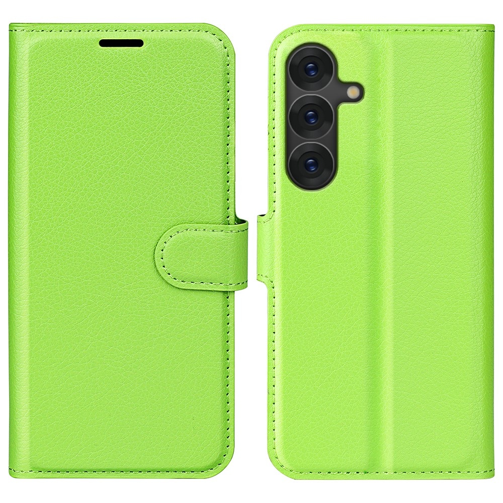 Litchi könyv tok Samsung Galaxy S25+ készülékhez - zöld
