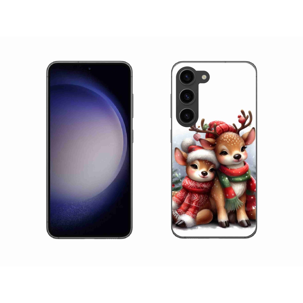 Gél borítás mmCase Samsung Galaxy S23 5G - karácsonyi rénszarvashoz