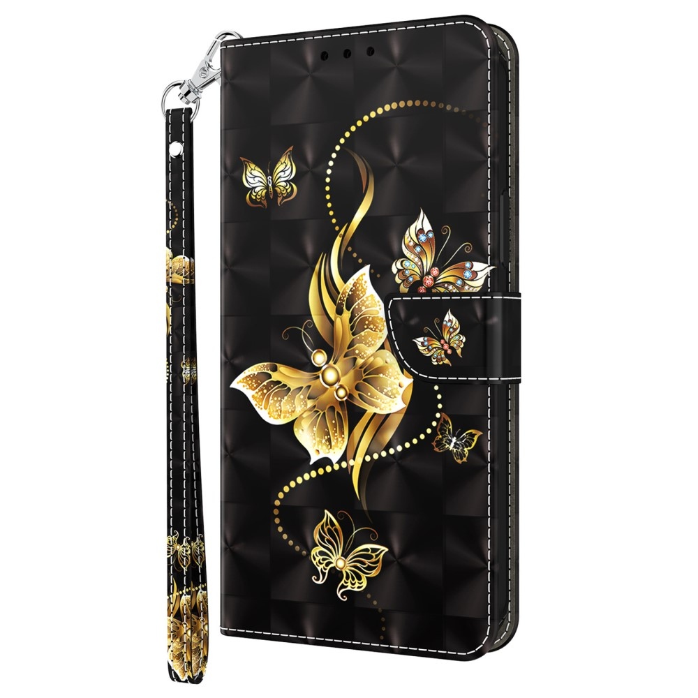 Spot book tok Samsung Galaxy S24 FE készülékhez - arany pillangó