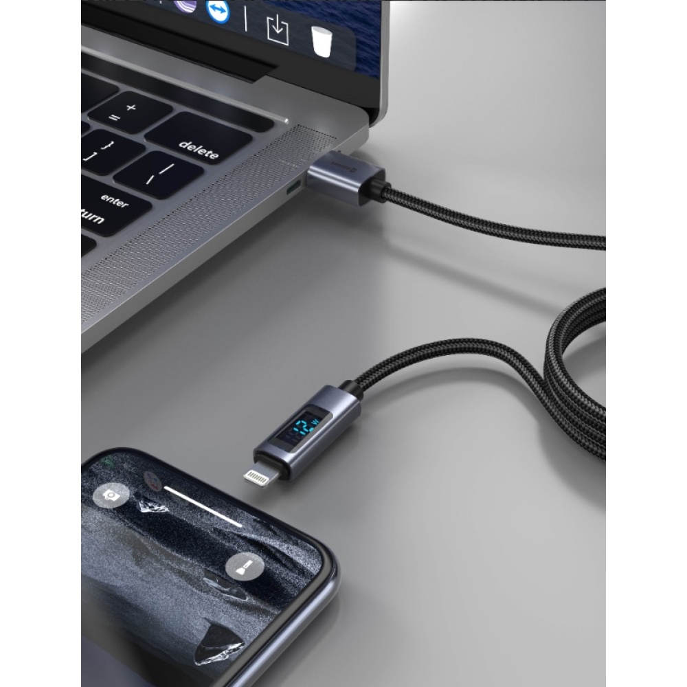 Swissten LCD kábel USB-A / Lightning 1.5m
