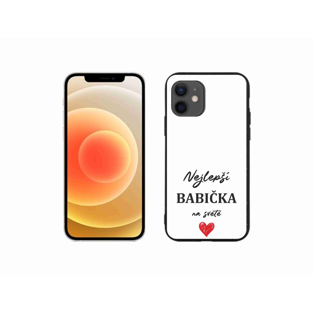 Gél borítás mmCase iPhone 12 mini készülékhez - Best Grandma 1 fehér háttér