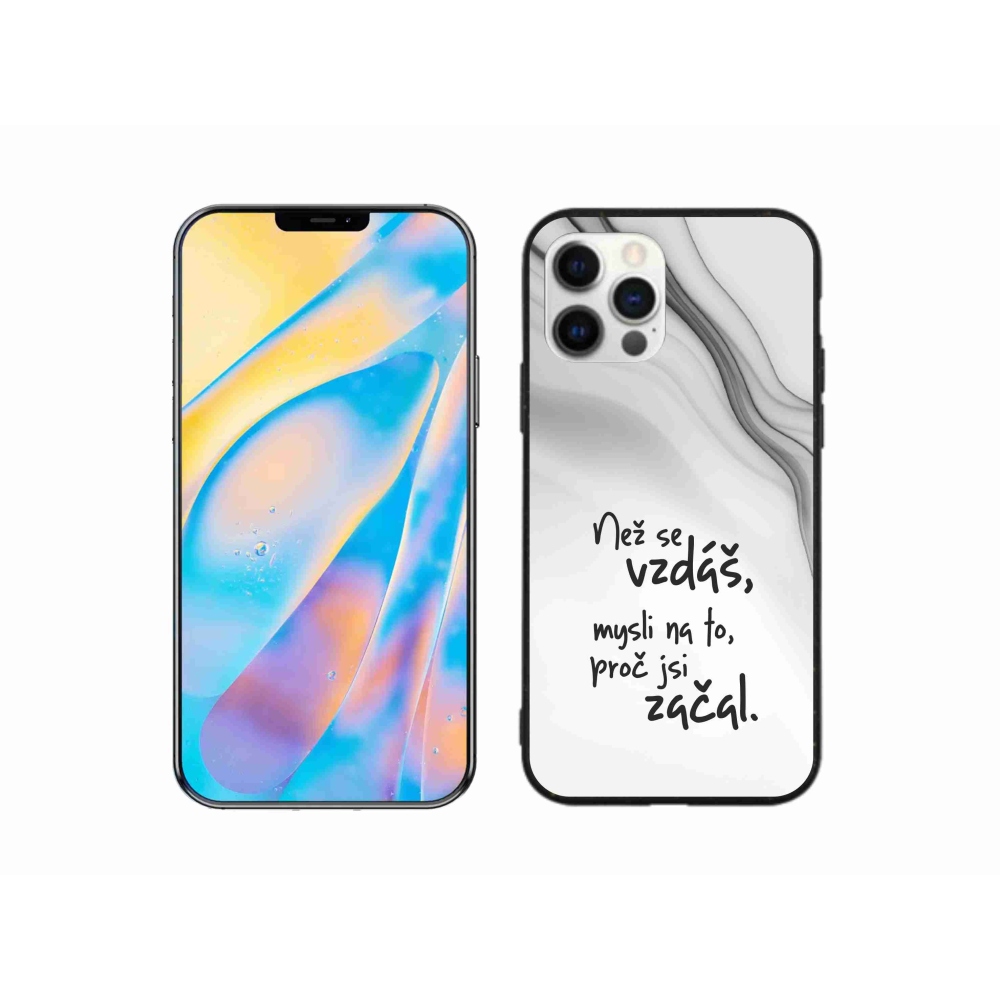 Gél borítás mmCase iPhone 12 készülékhez - idézet 2 fehér háttér