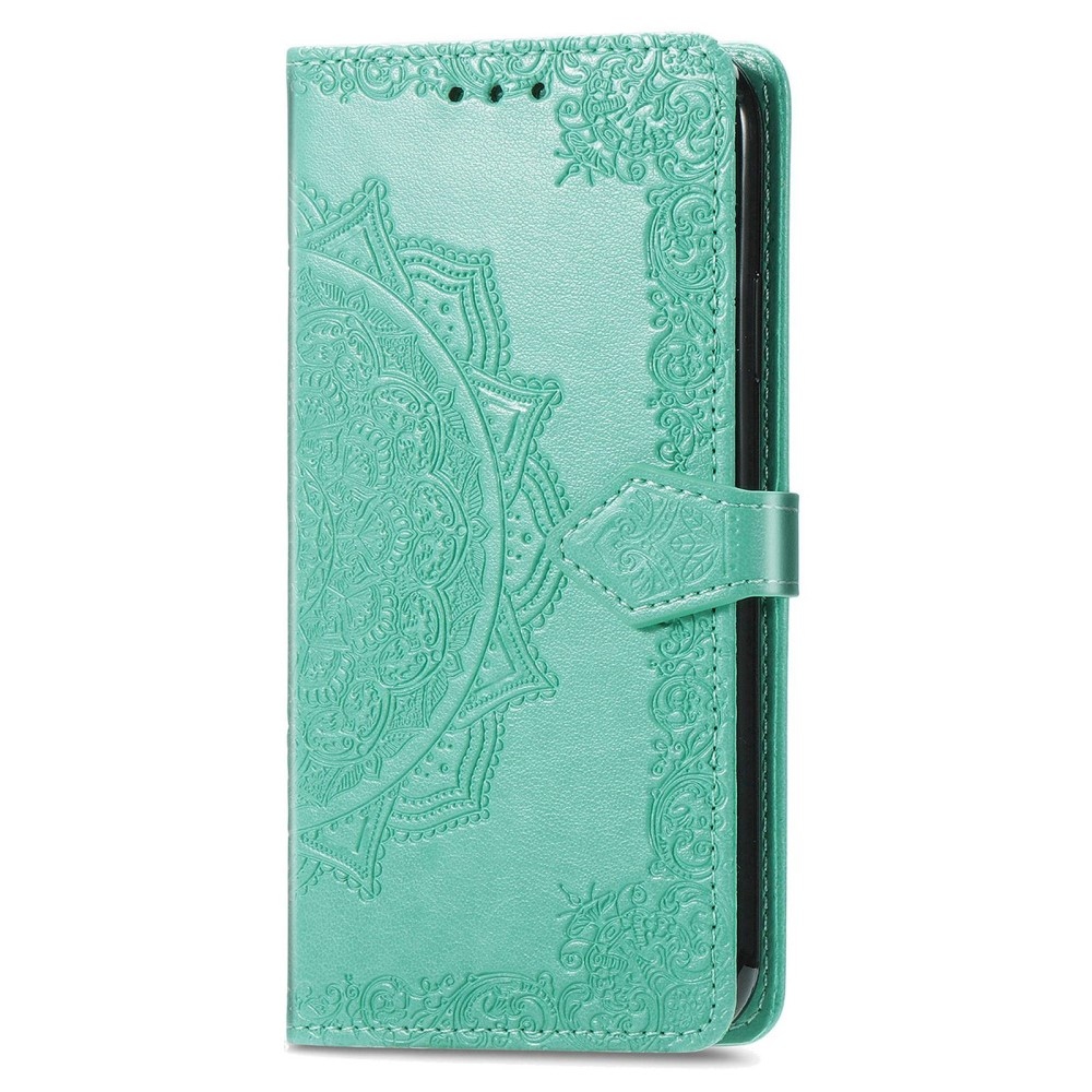 Mandala könyvtáska a Realme Narzo 50 készülékhez - teal színű