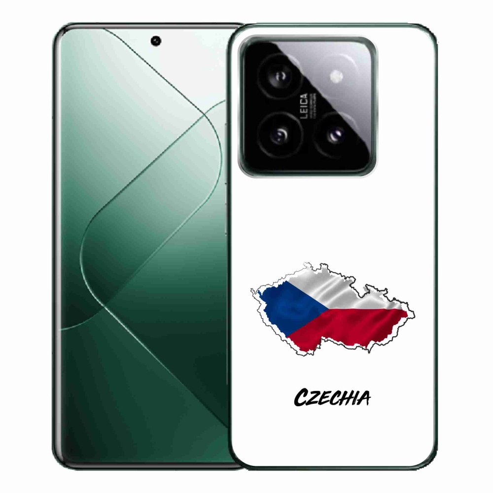Gél borítás mmCase a Xiaomi 14 Pro - Csehország fehér háttérrel