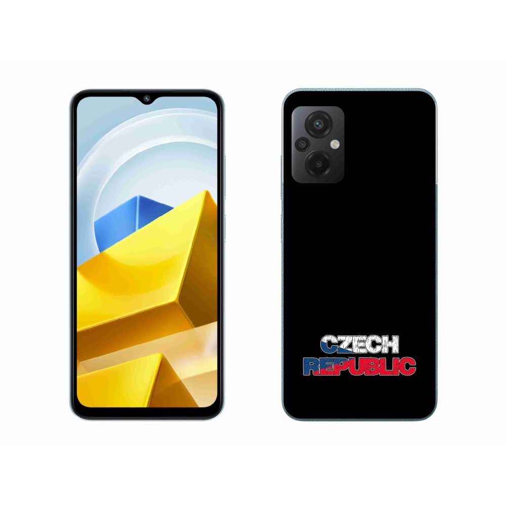 Gél borítás mmCase a Xiaomi Poco M5 4G - Csehország fekete háttérrel