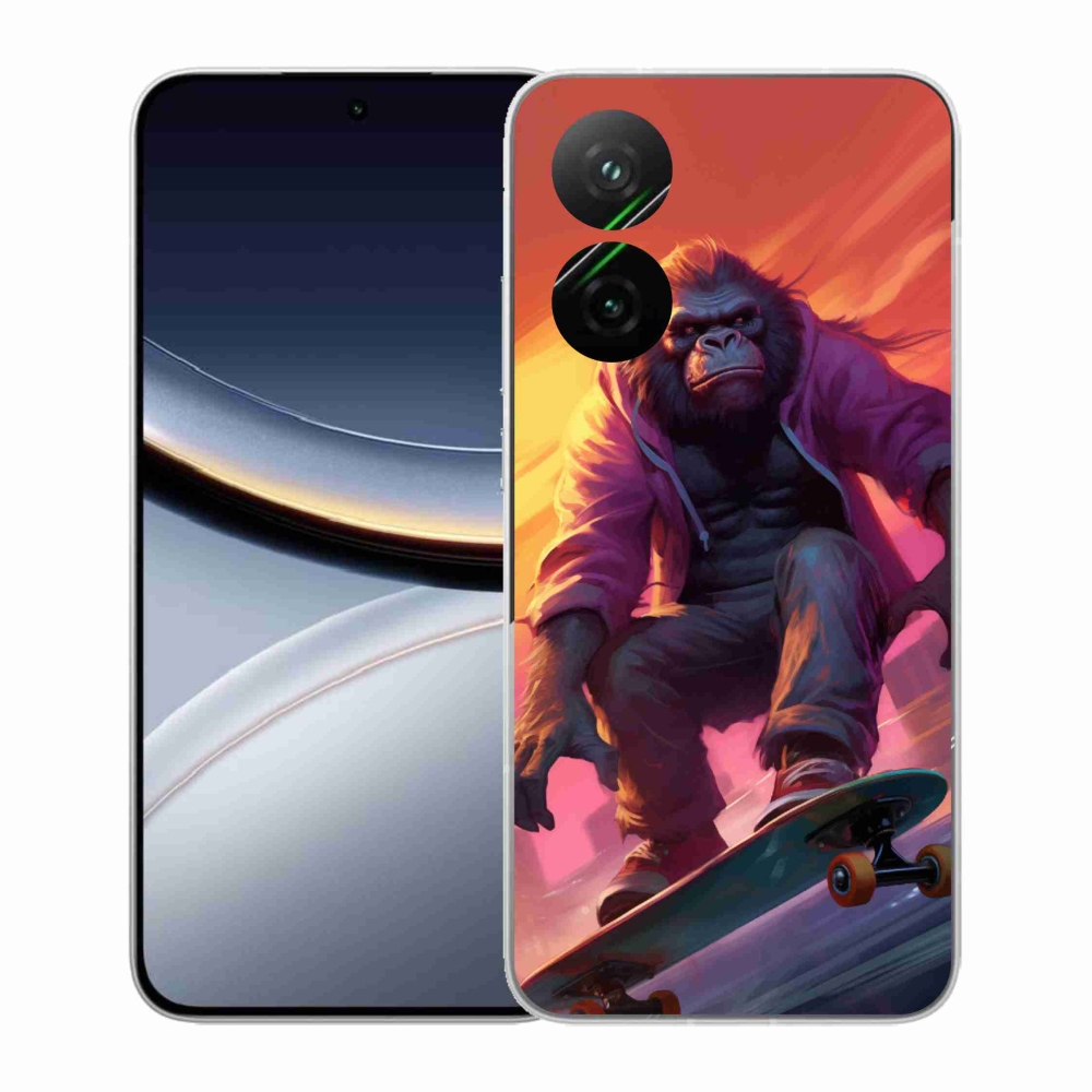 Gél borítás mmCase a Xiaomi Poco F7 5G számára - gorilla a gördeszkán