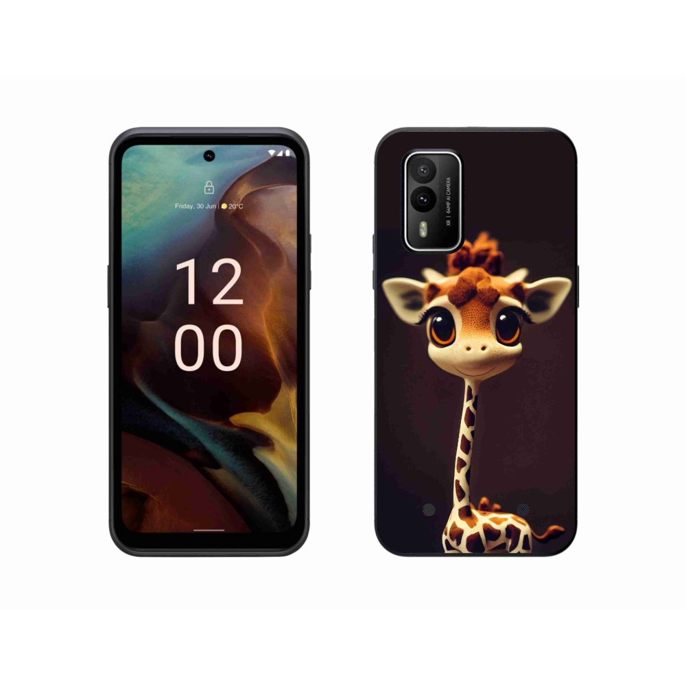 Zselés borítás mmCase a Nokia XR21 készülékhez - kis zsiráf
