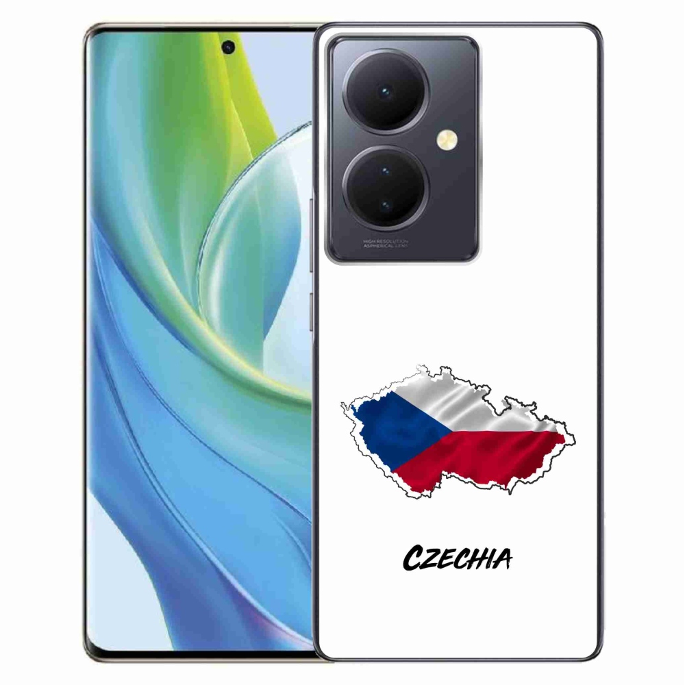 Gél borító mmCase a Vivo V29 Lite 5G - Csehország fehér háttérrel