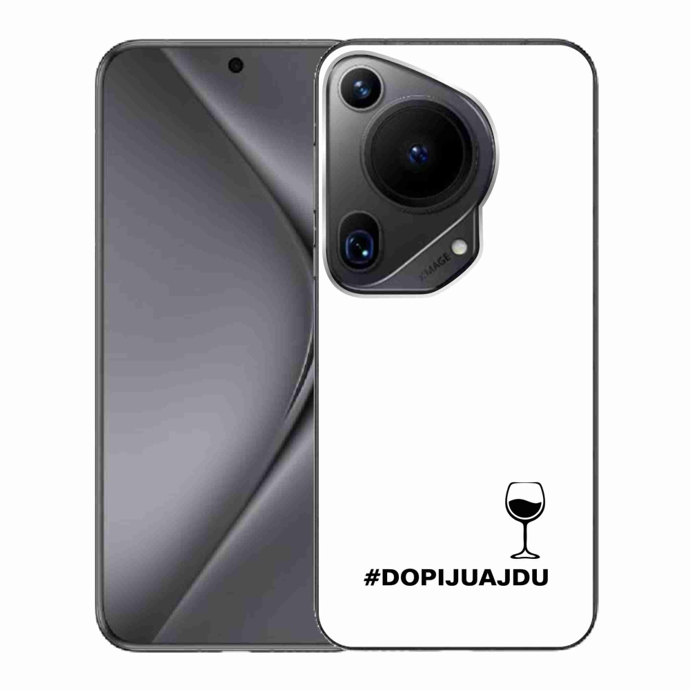 Gél borítás mmCase a Huawei Pura 70 Ultra készülékhez - bor motívum fehér háttérrel
