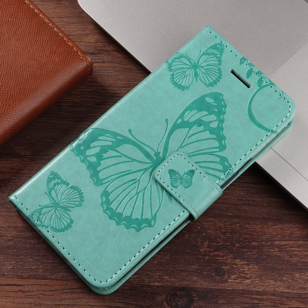 Nagy pillangó könyv tok a Xiaomi Poco F7 5G-hez - teal színű