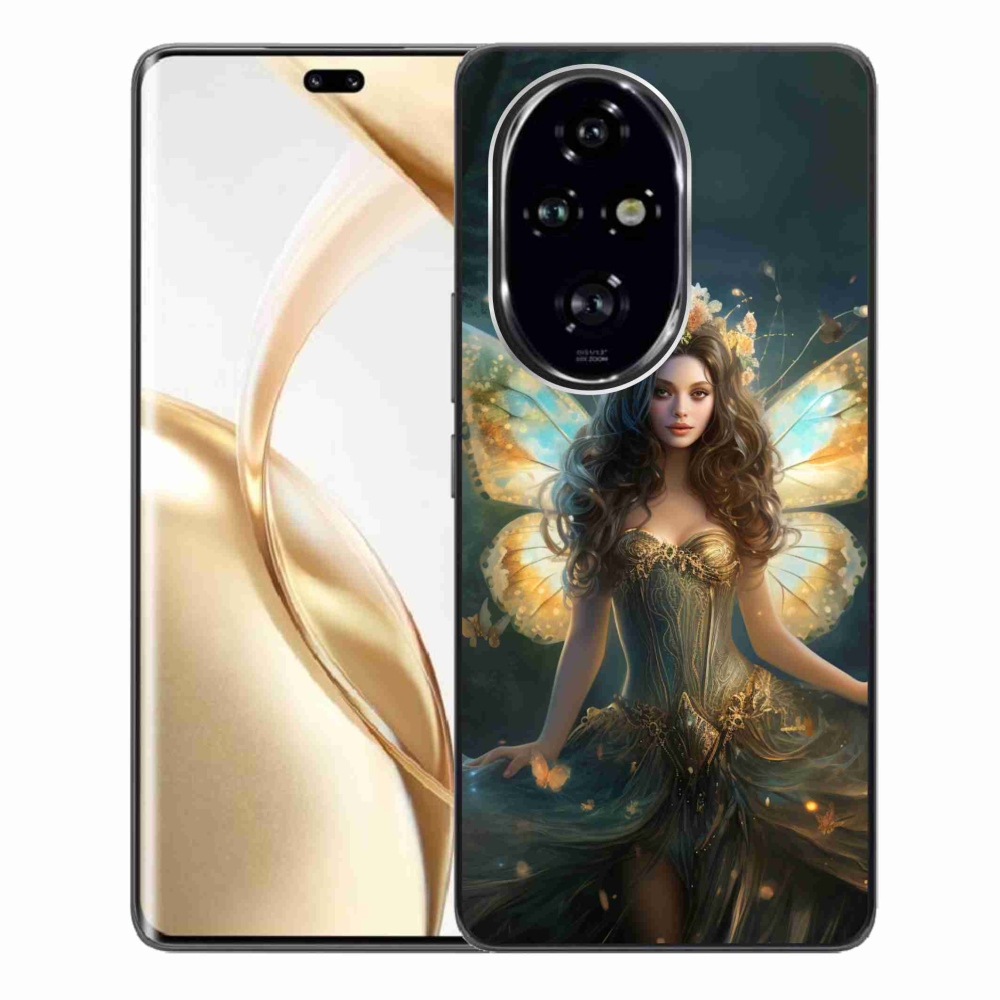 Zselés borítás mmCase a Honor 200 Pro 5G számára - pillangó nő