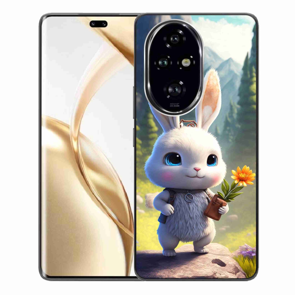 Zselés borítás mmCase a Honor 200 Pro 5G számára - aranyos nyuszi
