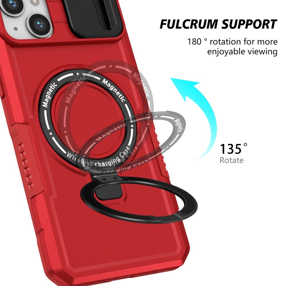Fulcrum tartós borító kameravédelemmel és MagSafe funkcióval iPhone 14 készülékhez - Piros