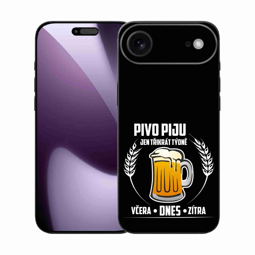 Gél borítás mmCase iPhone 17 Air készülékhez - sör motívum fekete háttér