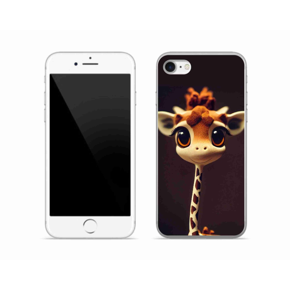 Gél védőhuzat mmCase iPhone SE (2022) - kis zsiráf