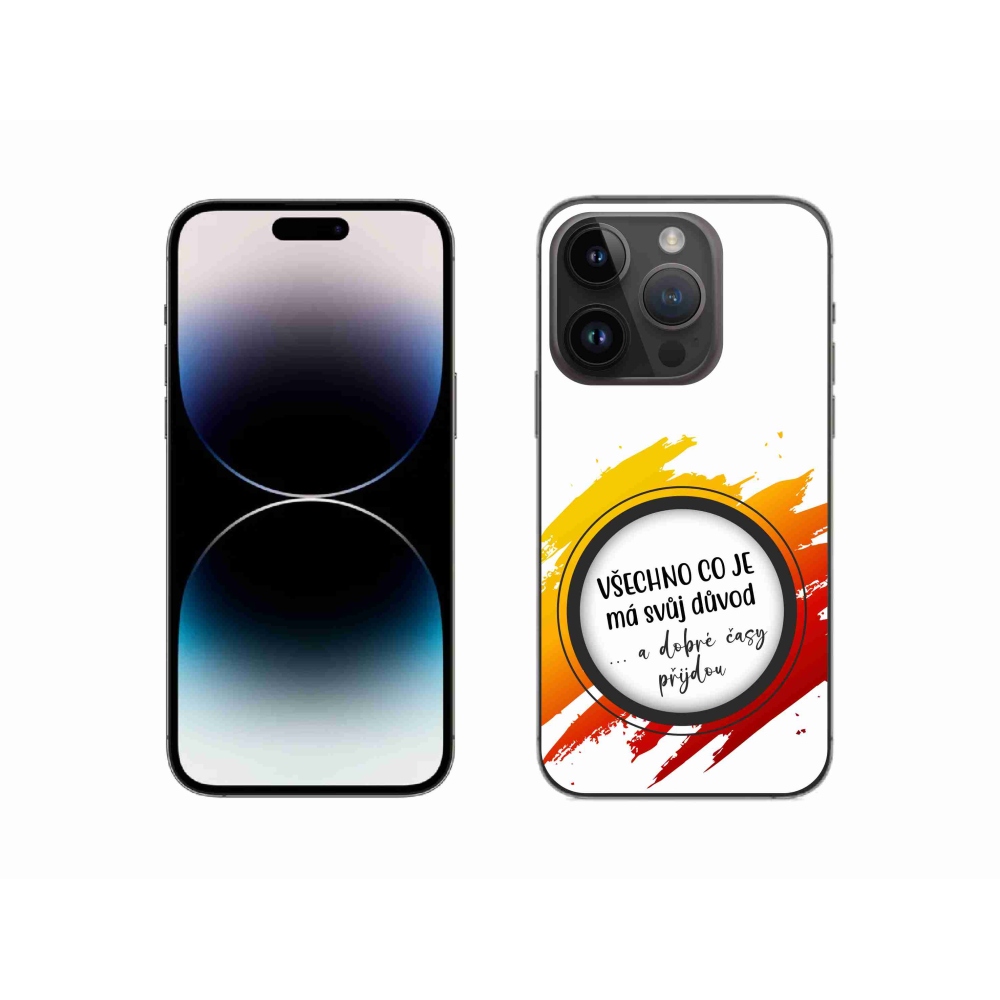 Zselés borítás mmCase iPhone 14 Pro 6.1 - idézet 3 fehér háttér