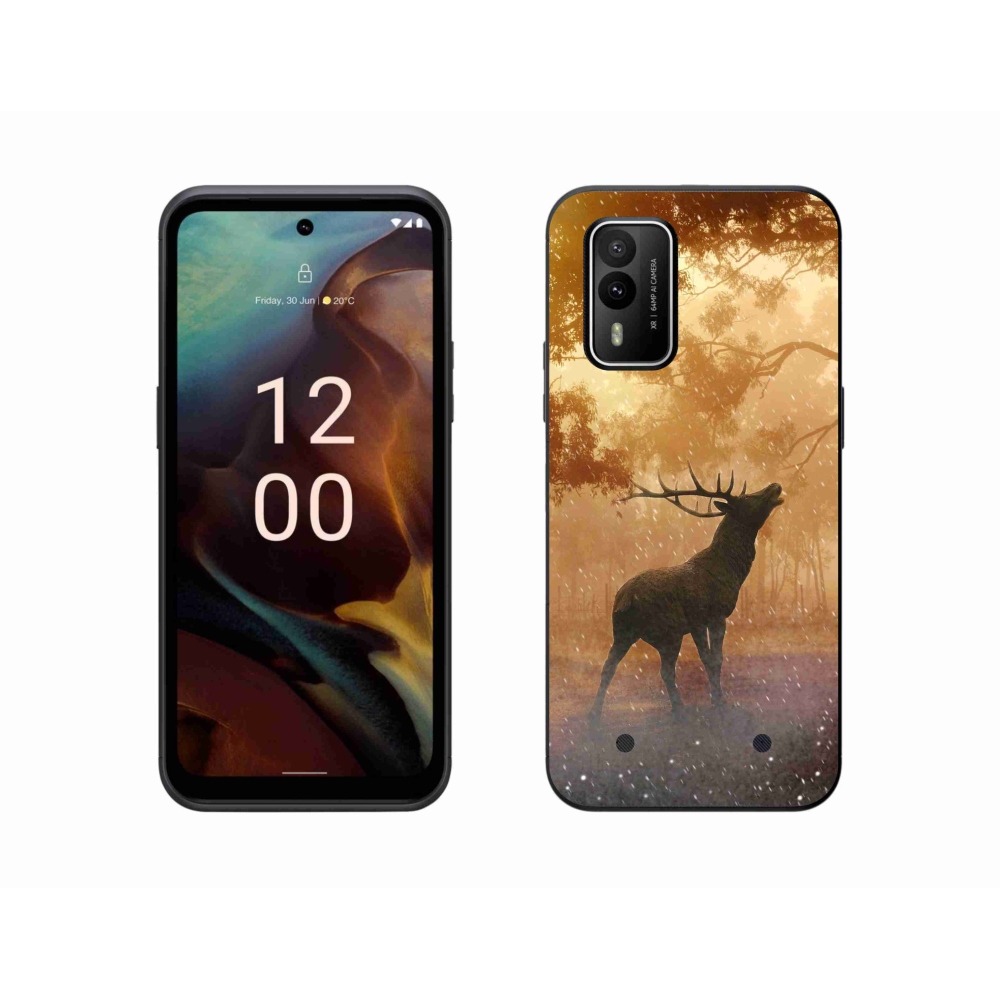 Zselés borítás mmCase a Nokia XR21 készülékhez - szarvas a szarvasbőgésben