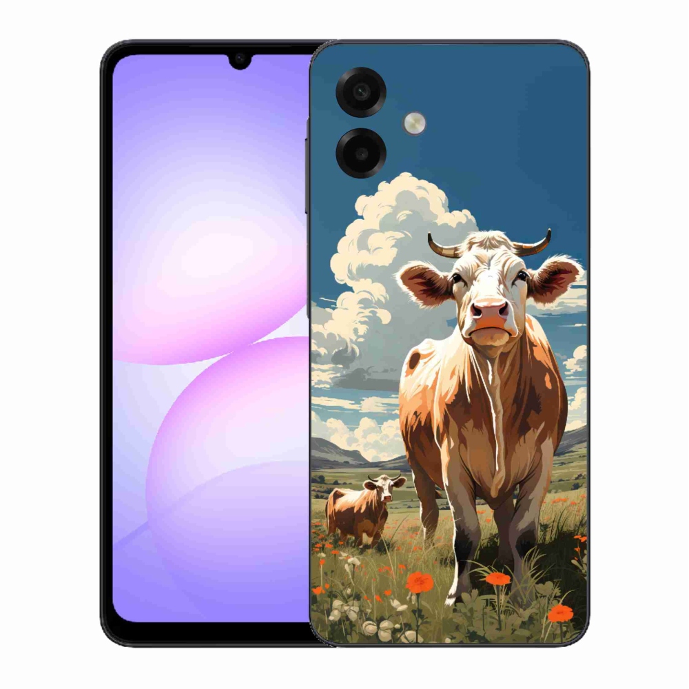 Zselés borítás mmCase Samsung Galaxy A07 4G - tehenek a réten